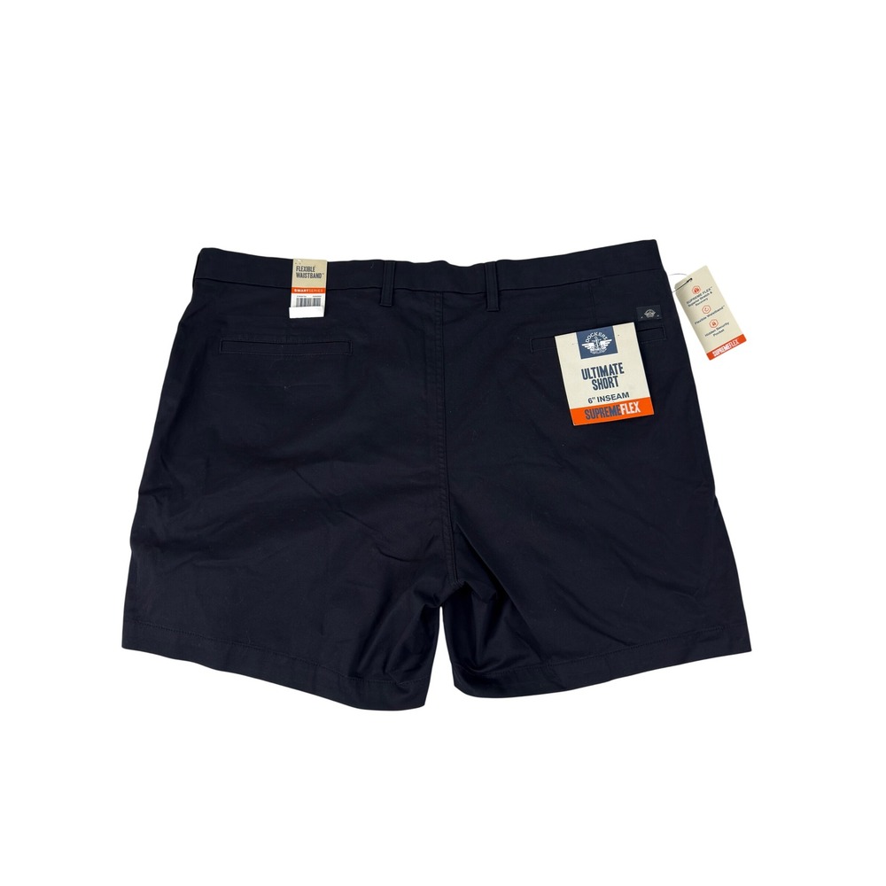 Dockers Ultimate Short Mens 42 (Fit 44") Navy Blue Supreme Flex 6" Inseam NWT